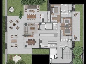 PLANTA GARDEN - 3 su�tes - 185 m� - Living com p� direito duplo