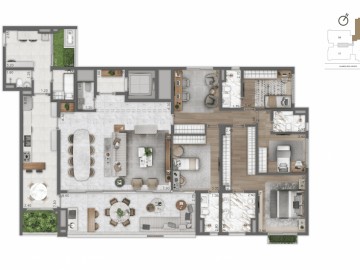 Planta-Tipo 252m 4 dorms (4sutes